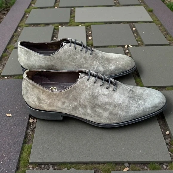 Marc Joseph Mens Lace up Watts St Gray Oxford‎ Dress Shoe in Gray Size 7